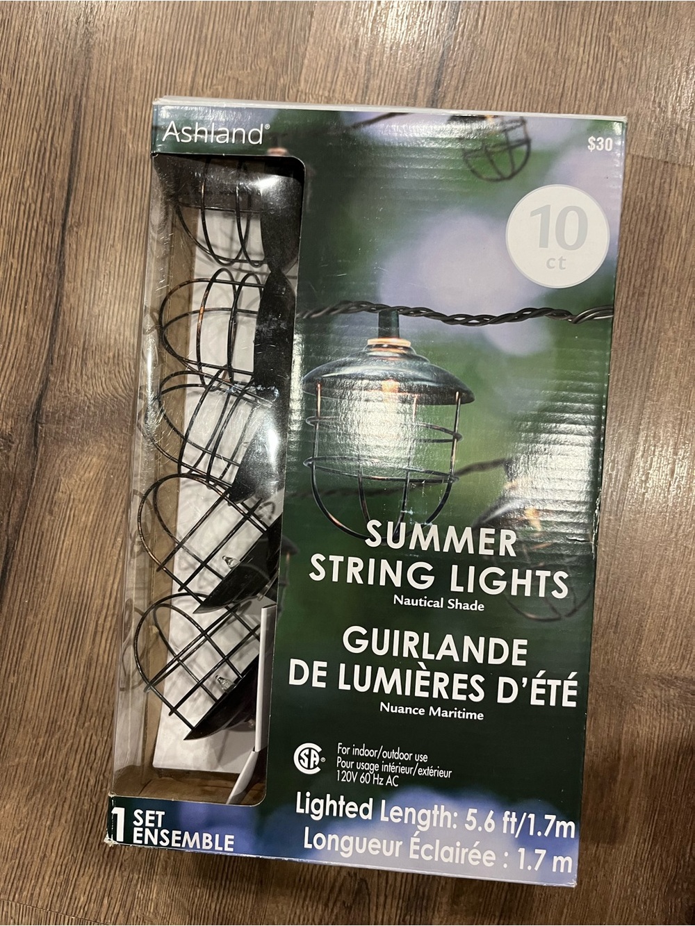 Ashland Black Summer String Lights with Nautical Metal Shades (10 ct)